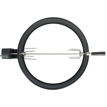 Conjunto espeto giratório para churrasqueira 57 cm preto