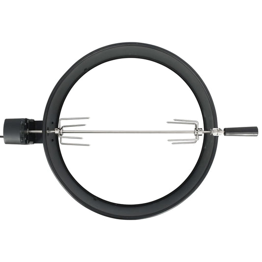 Conjunto espeto giratório para churrasqueira 57 cm preto