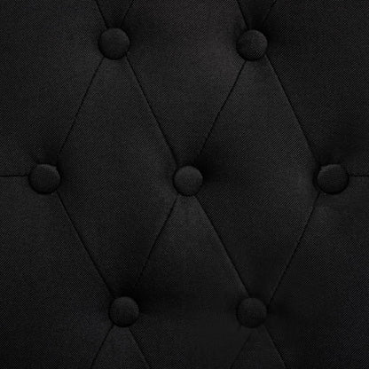 Cadeiras de jantar 2 pcs tecido preto