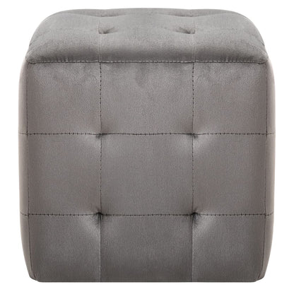 Mesas de cabeceira 2 pcs 30x30x30 cm veludo cinzento