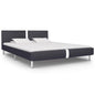 Estrutura de cama 120x200 cm couro artificial preto