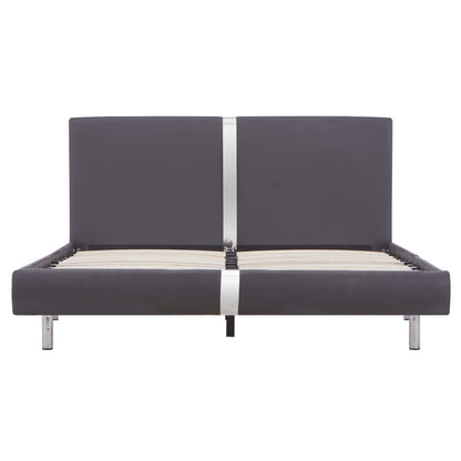 Estrutura de cama 140x200 cm couro artificial cinzento