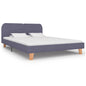 Estrutura de cama em tecido 160x200 cm cinzento-claro
