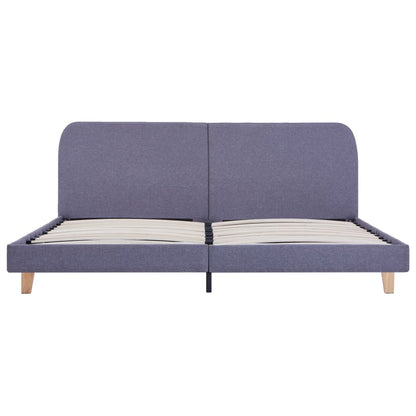 Estrutura de cama em tecido 160x200 cm cinzento-claro