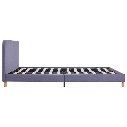 Estrutura de cama em tecido 160x200 cm cinzento-claro