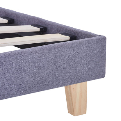 Estrutura de cama em tecido 160x200 cm cinzento-claro