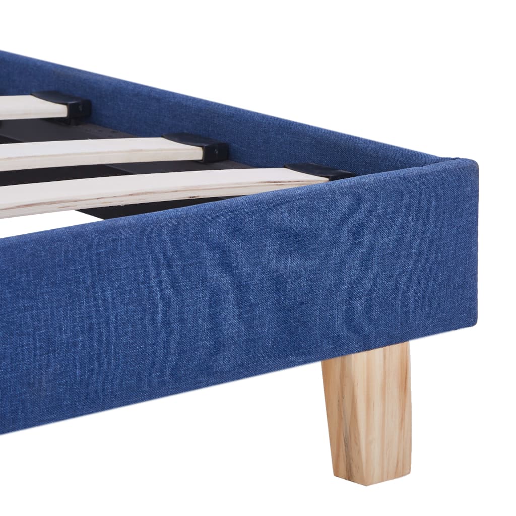 Estrutura de cama 140x200 cm tecido azul