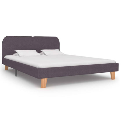 Estrutura de cama 180x200 cm tecido cinzento-acastanhado