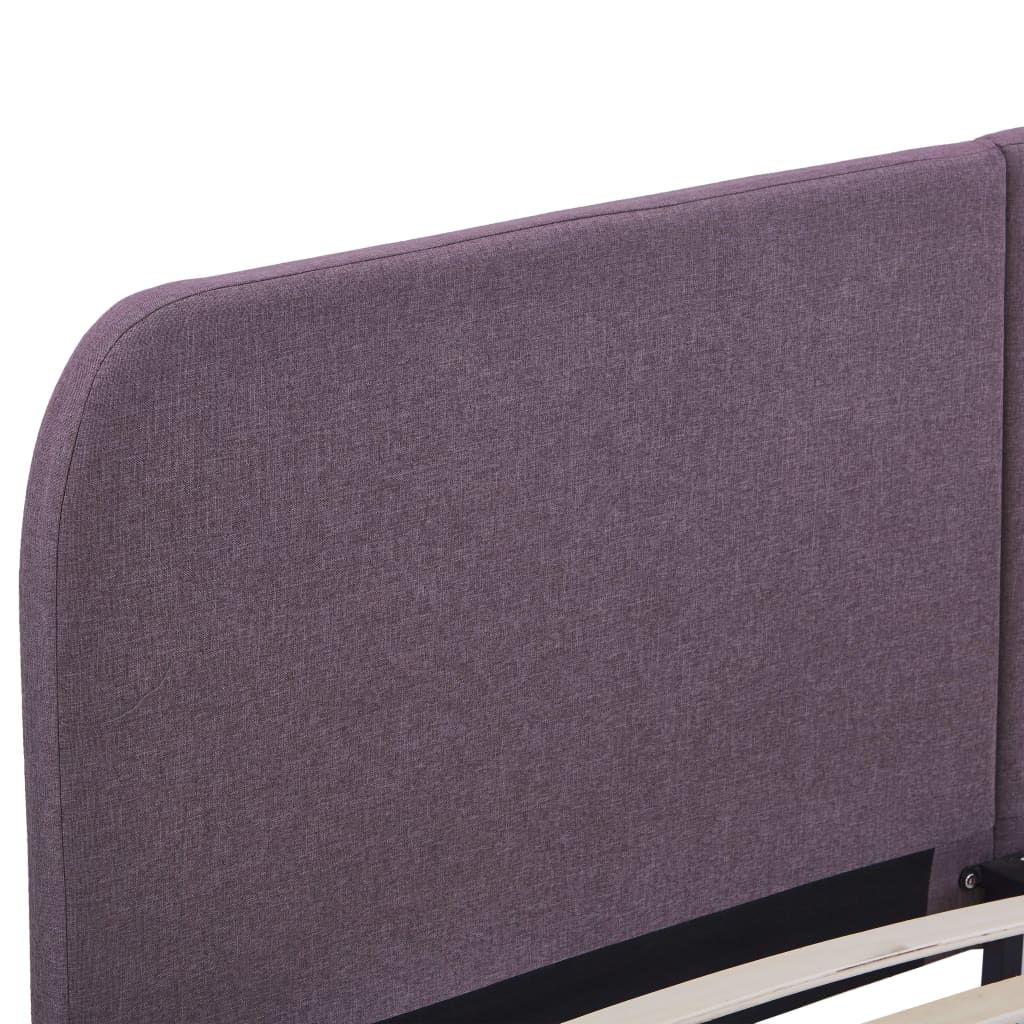 Estrutura de cama 180x200 cm tecido cinzento-acastanhado