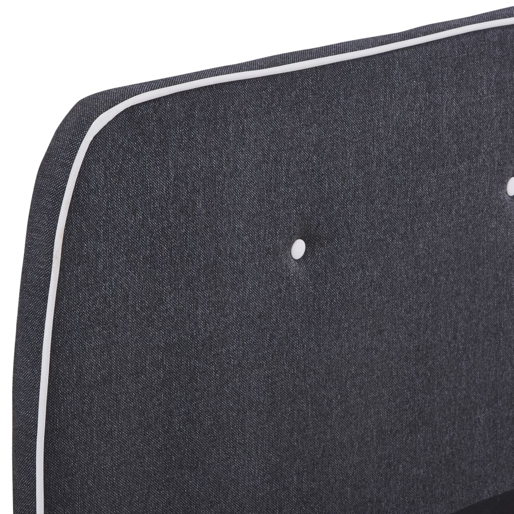 Estrutura de cama 160x200 cm tecido cinzento-escuro