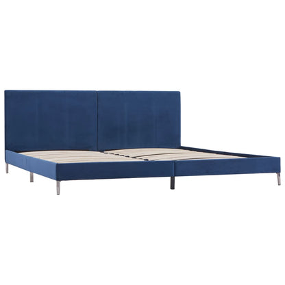 Estrutura de cama 180x200 cm tecido azul