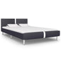 Estrutura de cama sem colchão 135x190 cm couro artificial preto