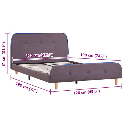 Estrutura de cama sem colchão 120x190 cm tecido