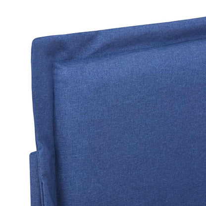 Estrutura de cama sem colchão 150x200 cm tecido azul