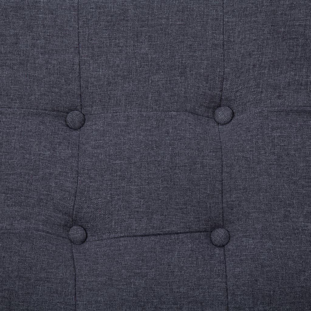 Sofá de 2 lugares c/ apoio braços aço + tecido cinzento-escuro