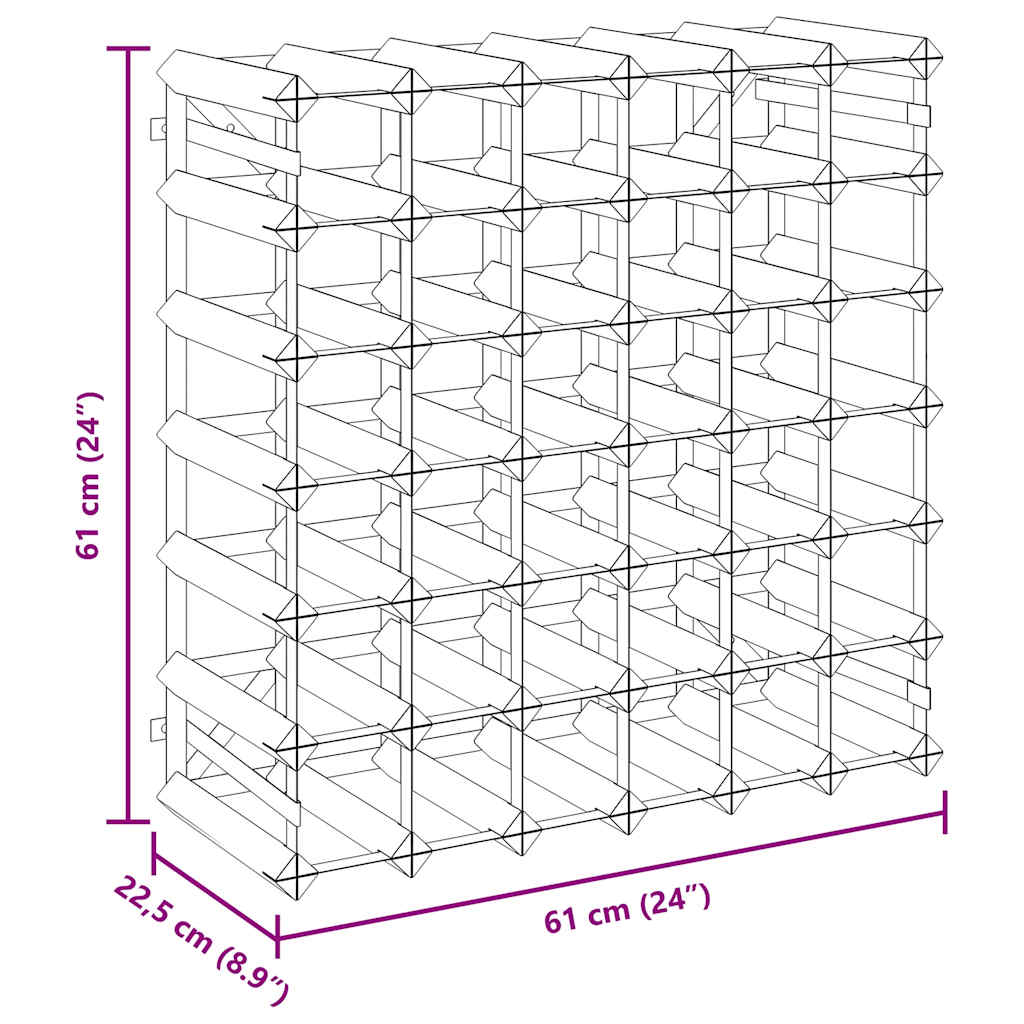 Garrafeira para 42 garrafas madeira de pinho maciça