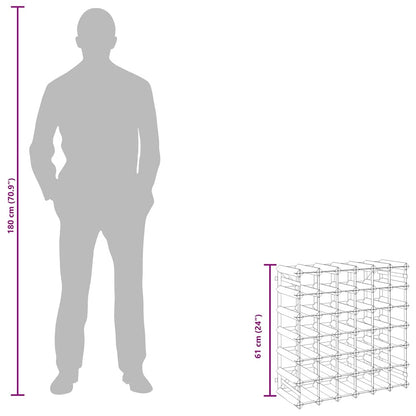 Garrafeira para 42 garrafas madeira de pinho maciça