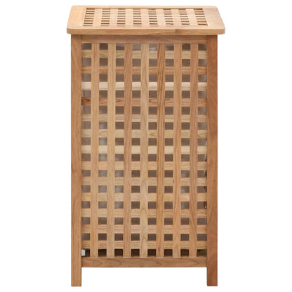 Cesto para roupa suja 39x39x65 cm madeira de nogueira maciça