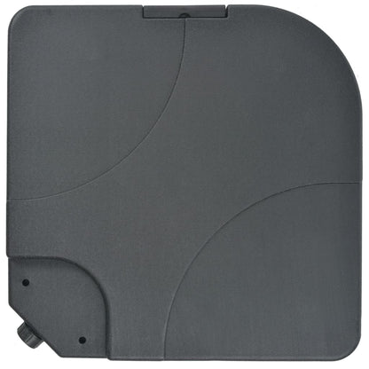 Guarda-sol de jardim com base portátil cinzento-acastanhado