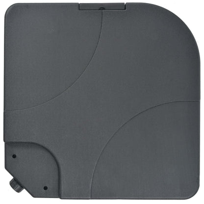 Guarda-sol de jardim com base portátil cinzento-acastanhado