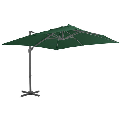 Guarda-sol de jardim com base portátil verde