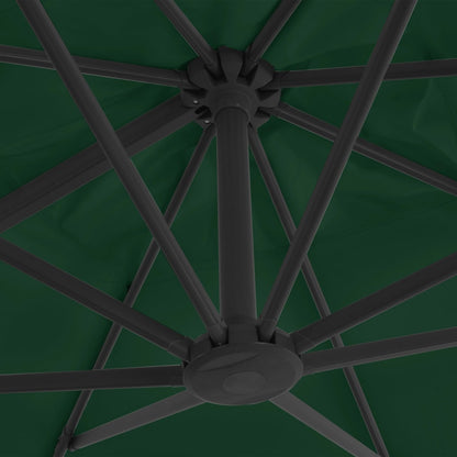 Guarda-sol de jardim com base portátil verde