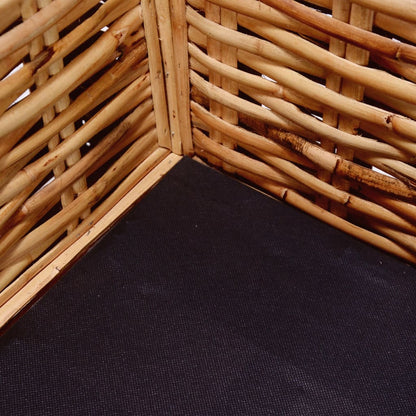 2 pcs conjunto sofás de jardim com almofadões vime natural