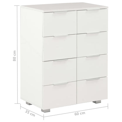 Aparador 60x35x80 cm derivados de madeira branco brilhante