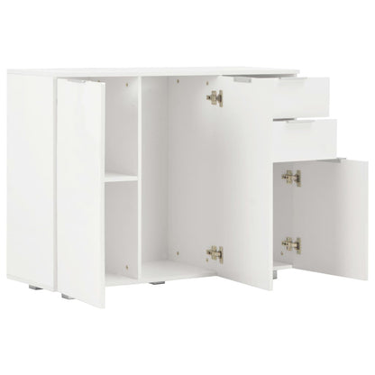 Aparador 107x35x80,5 cm branco brilhante