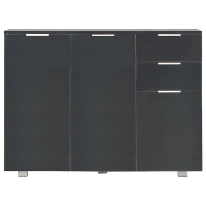 Aparador 107x35x80,5 cm preto brilhante