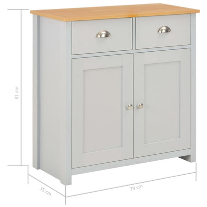 Aparador 79x35x81 cm cinzento