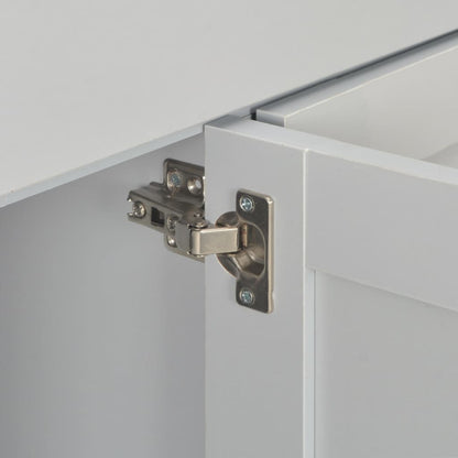 Aparador 112x35x81 cm cinzento