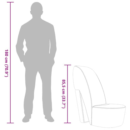 Cadeira estilo sapato de salto alto veludo vermelho