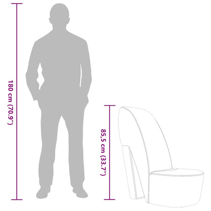 Cadeira estilo sapato de salto alto couro artificial vermelho