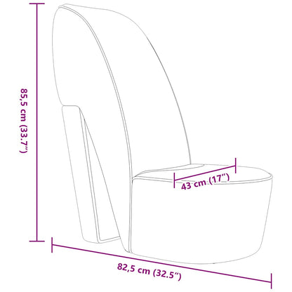 Cadeira estilo sapato de salto alto couro artificial cinzento