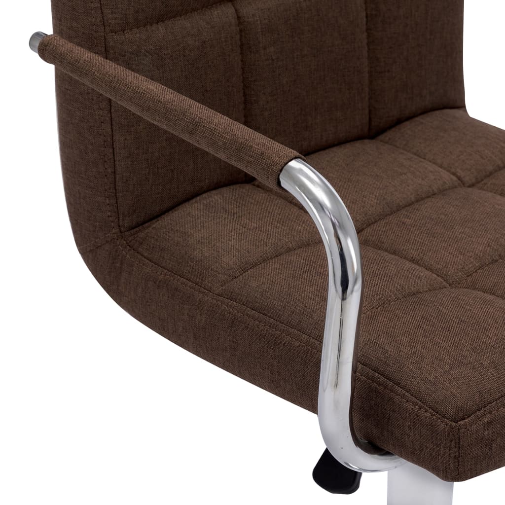 Bancos de bar 2 pcs tecido castanho