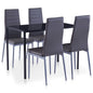 Conjunto de jantar 5 pcs cinzento
