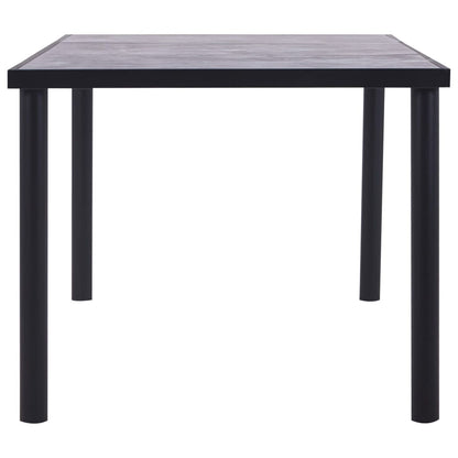 Mesa de jantar 200x100x75 cm MDF preto e cinzento cimento