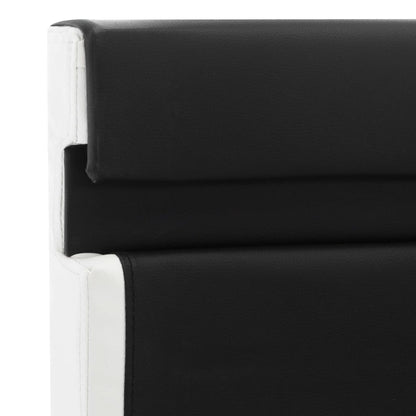 Estrutura de cama c/ LED 120x200 cm couro artificial preto