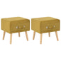 Mesas-de-cabeceira 2 pcs 40x35x40 cm veludo mostarda