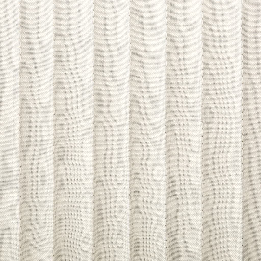 Cadeiras de jantar 2 pcs tecido cor creme