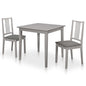 3 pcs conjunto de jantar MDF cinzento