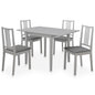 5 pcs conjunto de jantar MDF cinzento