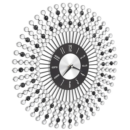 Relógio de parede metal 43 cm preto