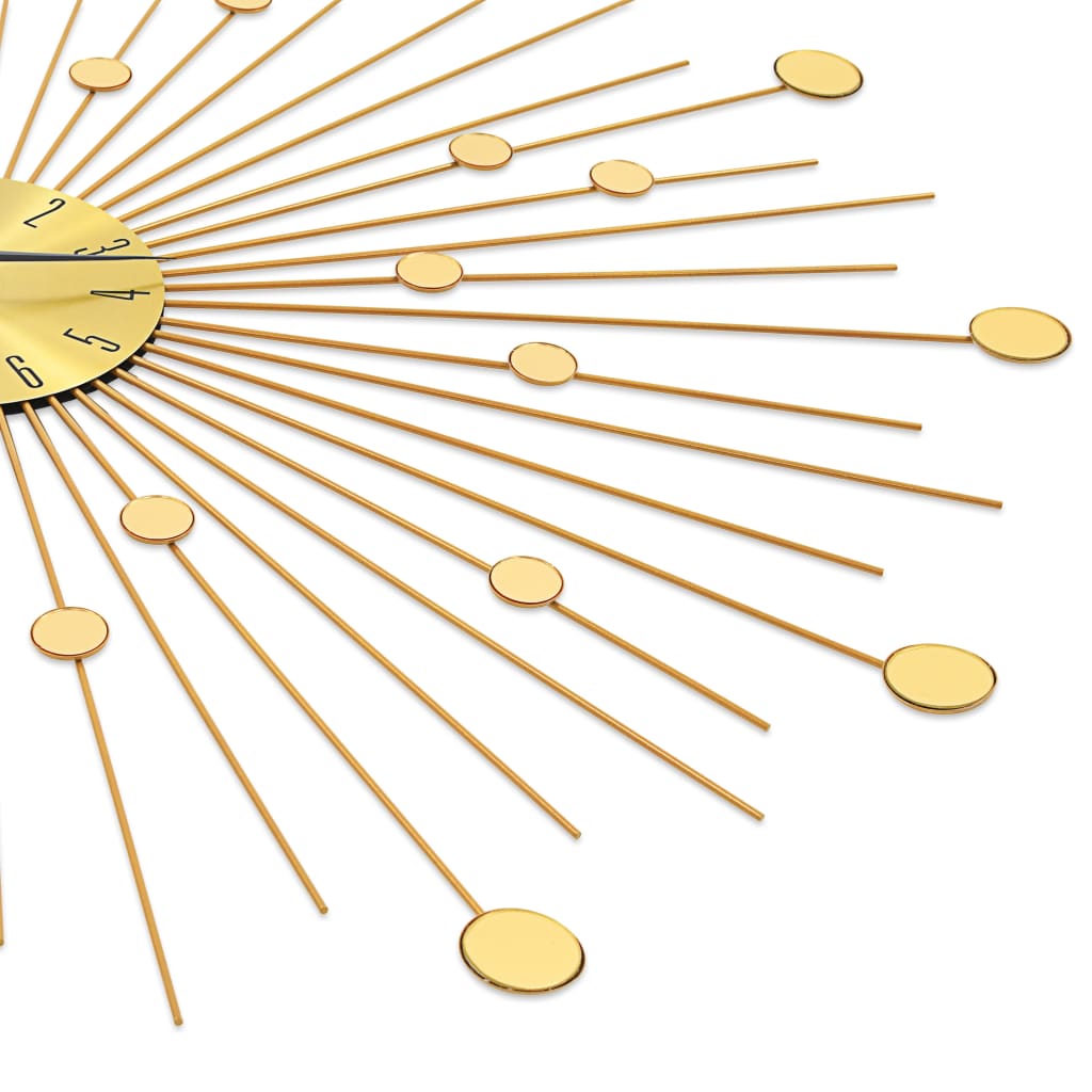 Relógio de parede metal 70 cm dourado