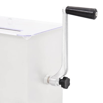 Misturador de carne manual c/ tampa aço inoxidável prateado