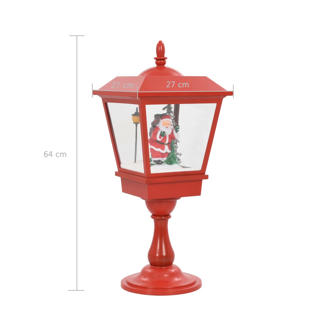Candeeiro pedestal natalício com Pai Natal 64 cm LED
