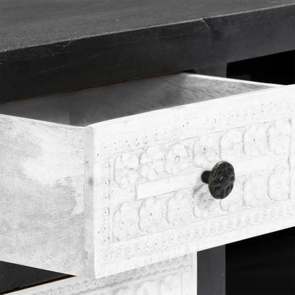 Móvel TV esculpido à mão de mangueira cinzento/branco