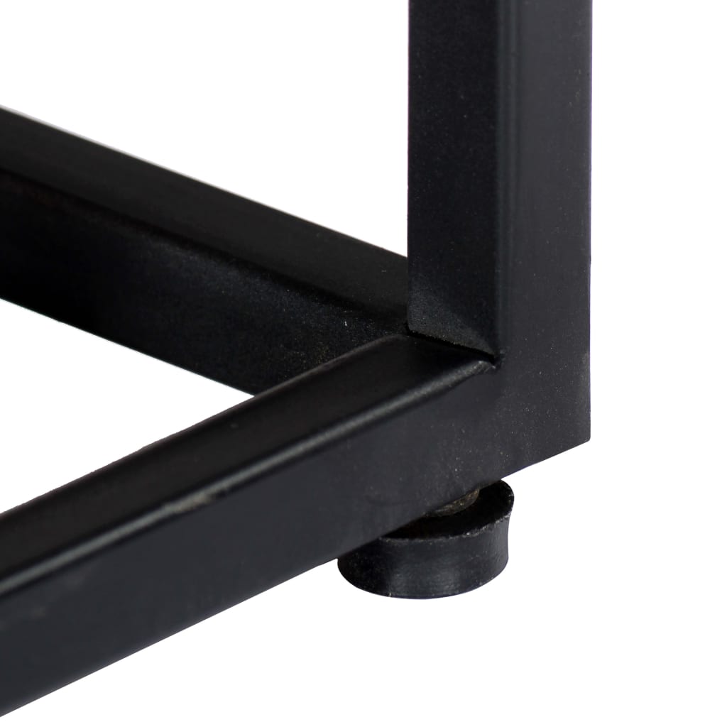 Móvel de TV de madeira recuperada maciça e aço