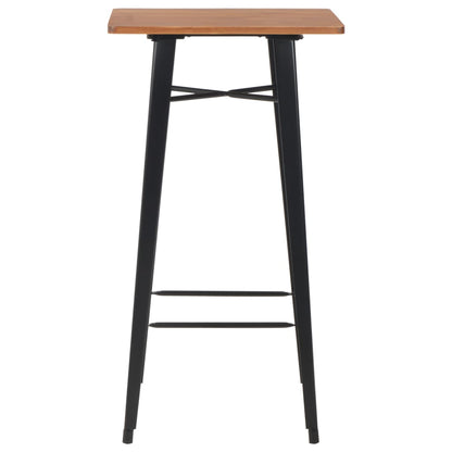 3 pcs conjunto de bar em aço preto